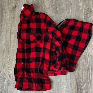 Women’s Red & Black Buffalo Plaid Pajama Set Target